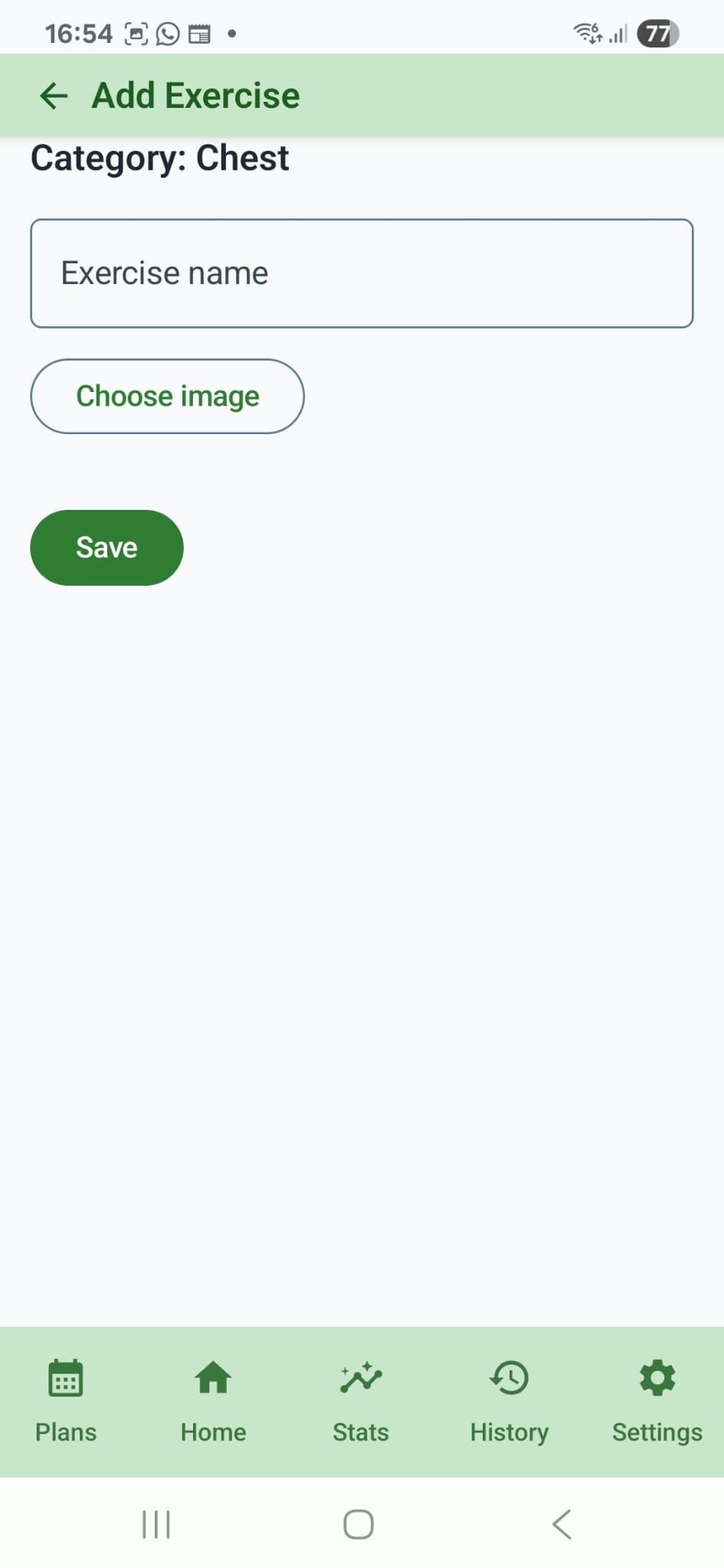 Adding a workout set