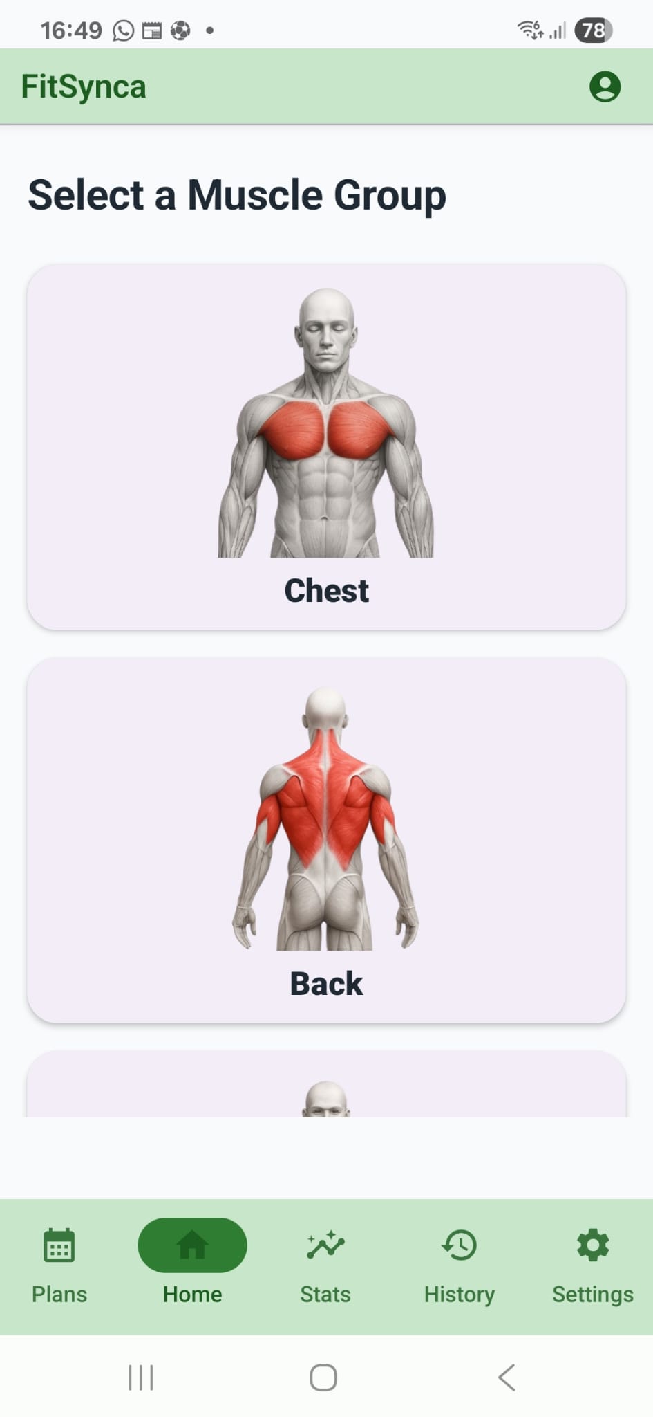 FitSynca home and stats preview